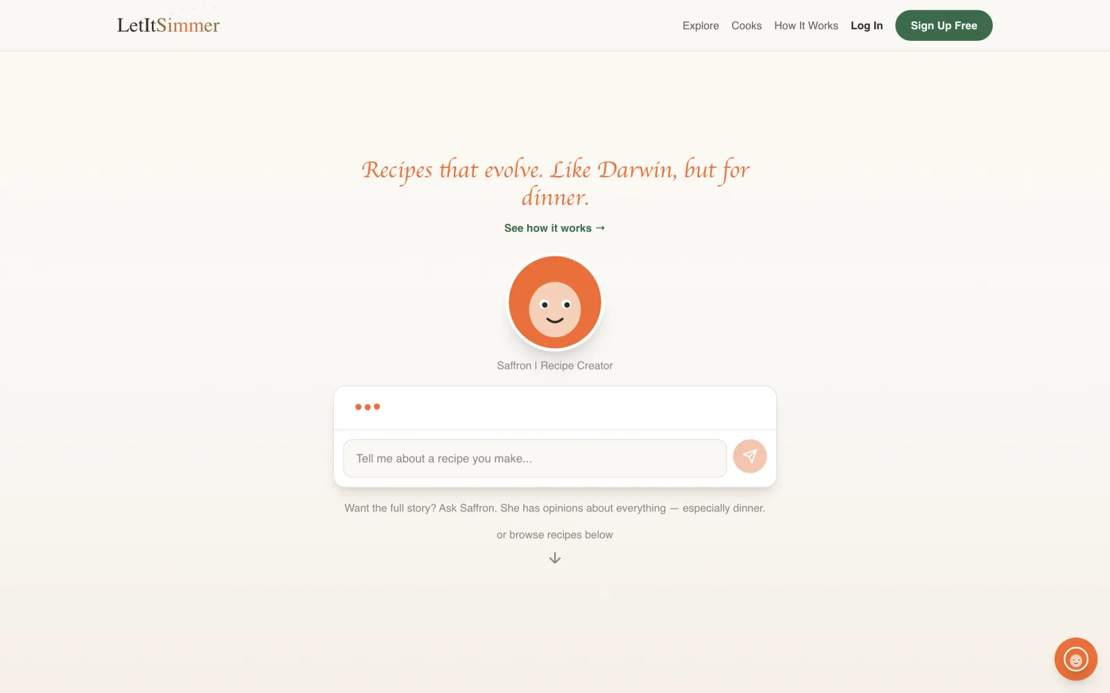 Let It Simmer website